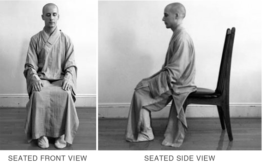 Sitting Meditation - Seated Front View and Side View